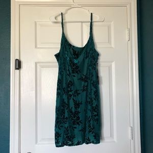 COPY - Deep Emerald Green Velvet Fitted Dress